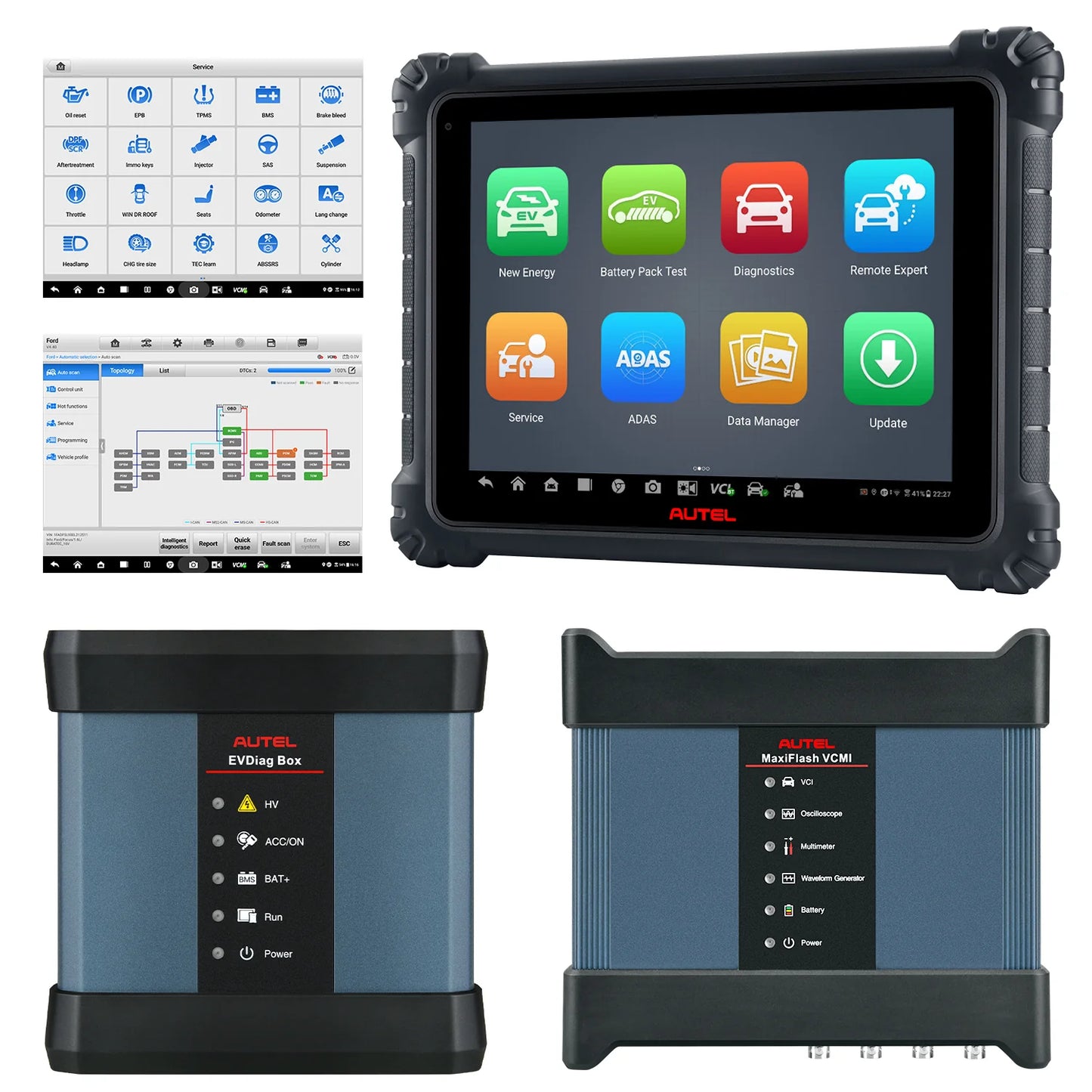 Autel MaxiSYS Ultra EV Electric Car Diagnostic Scanner, Online ECU Programming / Coding, 40+ Services, 2 Years Subscription
